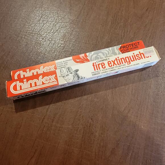 Vintage Chimfex Chimney Fire Extinguisher New Open box - Picture 1 of 11